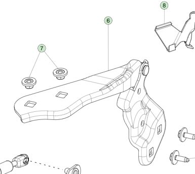 Engsel Kap Aktif Kanan Tesla Model 3 2021 1643846-00-A