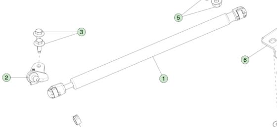 GAS STRUT - HOOD FOR MOIDEL S 2012-2021 1062634-00-A (Bagian yang tidak memiliki kabel)