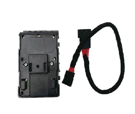 Tesla Driver Side Window Switch Matte Hitam dengan Kawat 1081037-02-G