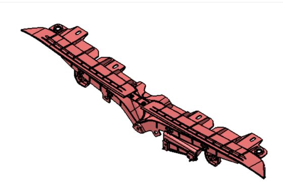 Dudukan Lencana Depan T Tesla Model S 2021+ Plastik Hitam 82x13x10mm