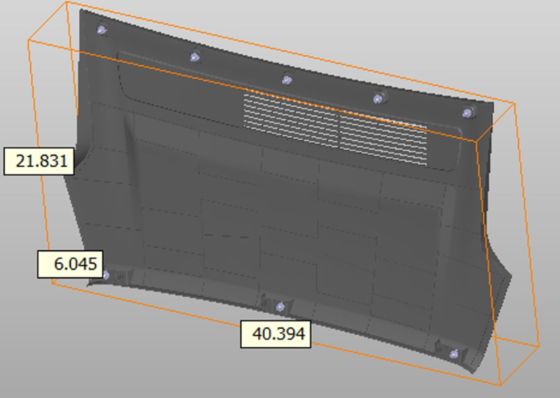 Tesla Model S 2021+ Apron Frunk Belakang 40x22x6cm Plastik Hitam