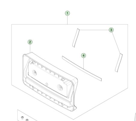 Braket Plat Nomor Depan Tesla Model X CN-Spec 52x17x5cm Hitam ABS